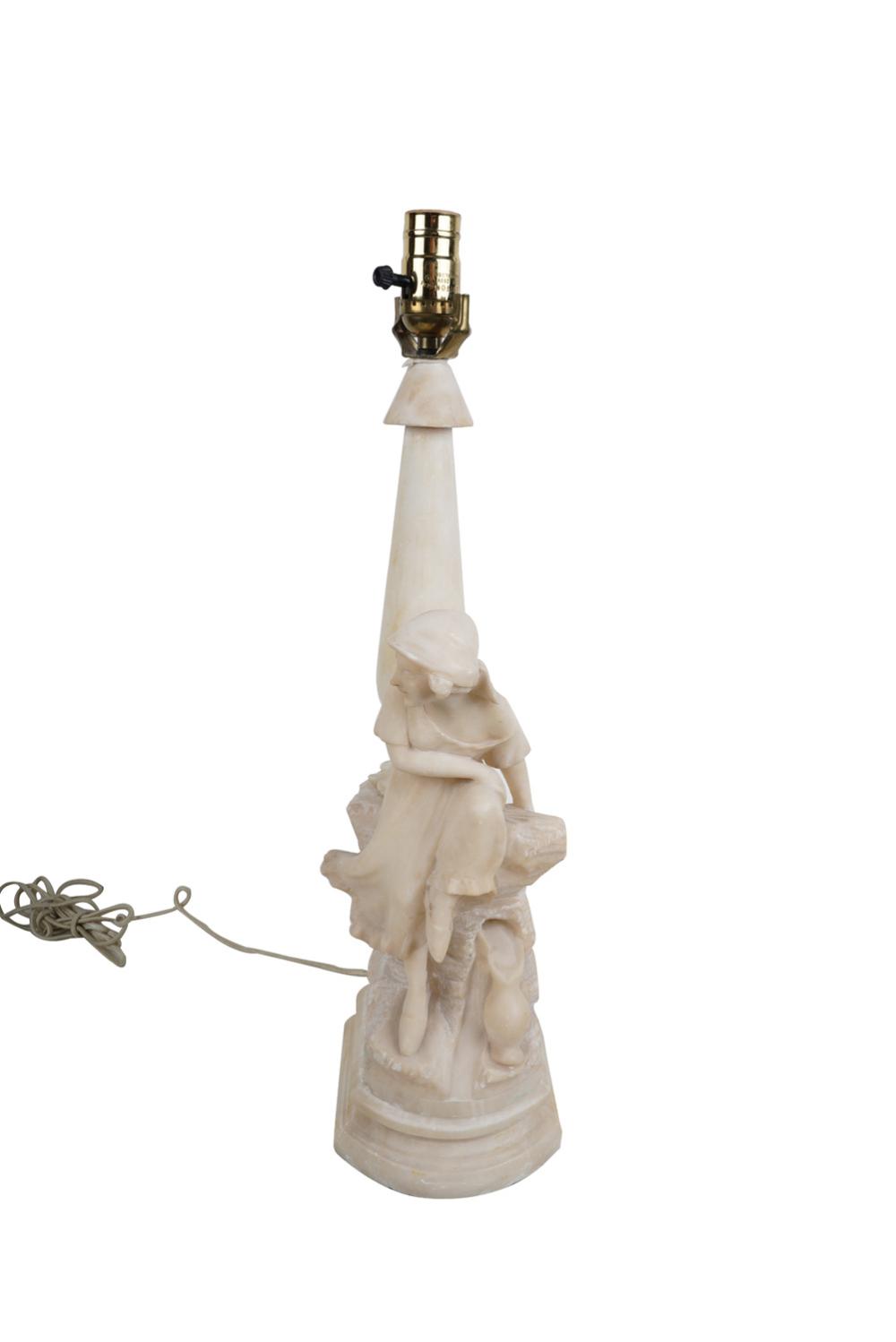 ITALIAN CARVED ALABASTER FIGURAL