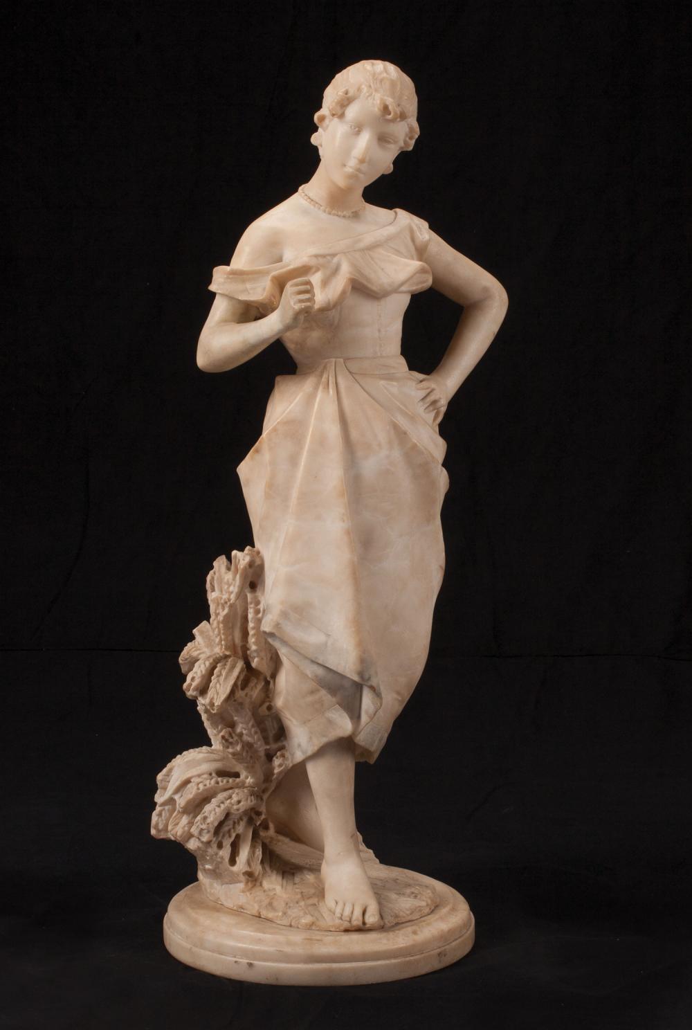 ITALIAN CARVED ALABASTER FIGURE