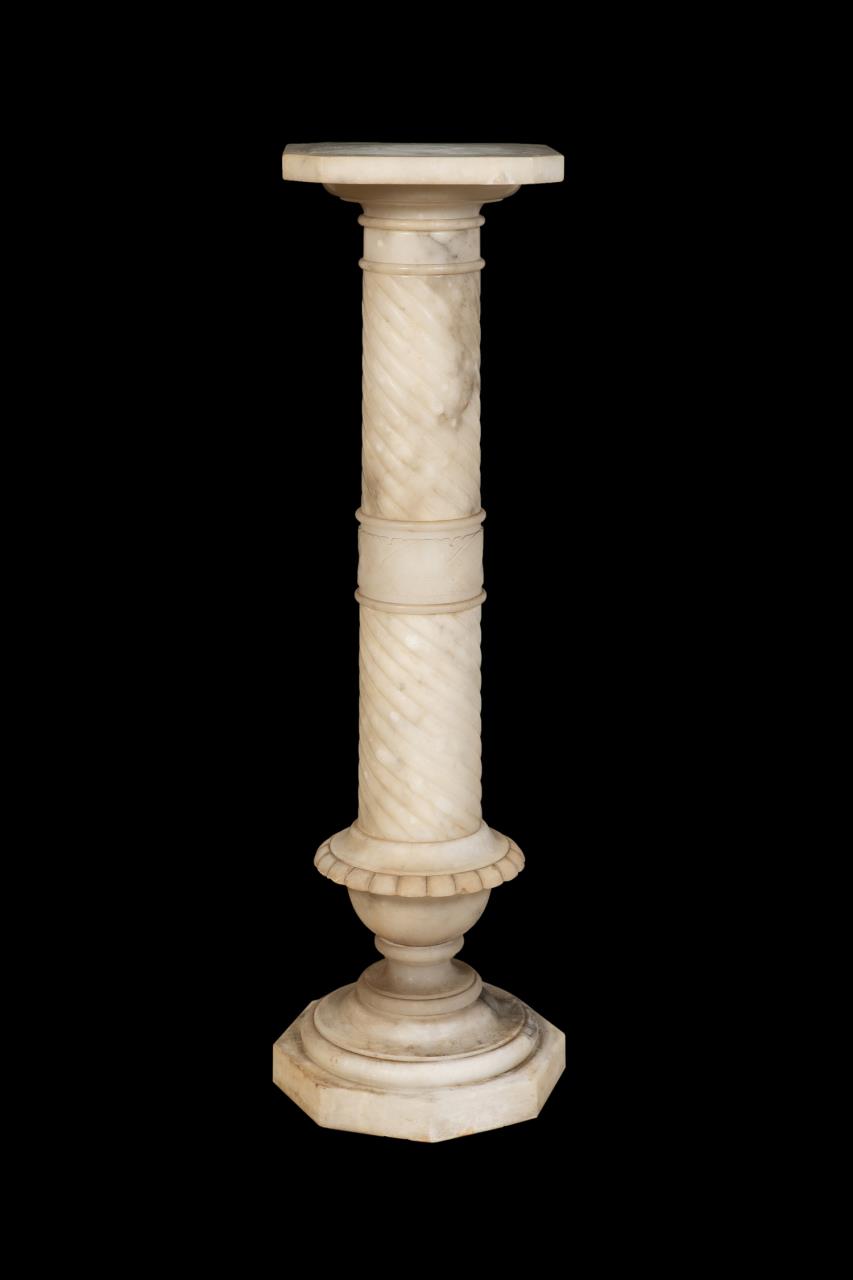 ITALIAN CARVED ALABASTER TWISTED