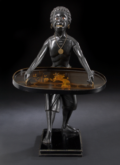 Italian Carved and Ebonized Wood