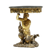 ITALIAN CARVED AND GILT SATYR