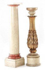 Italian carved and painted ped