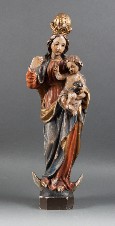 Italian carved and polychromed wood