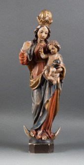 Italian carved and polychromed