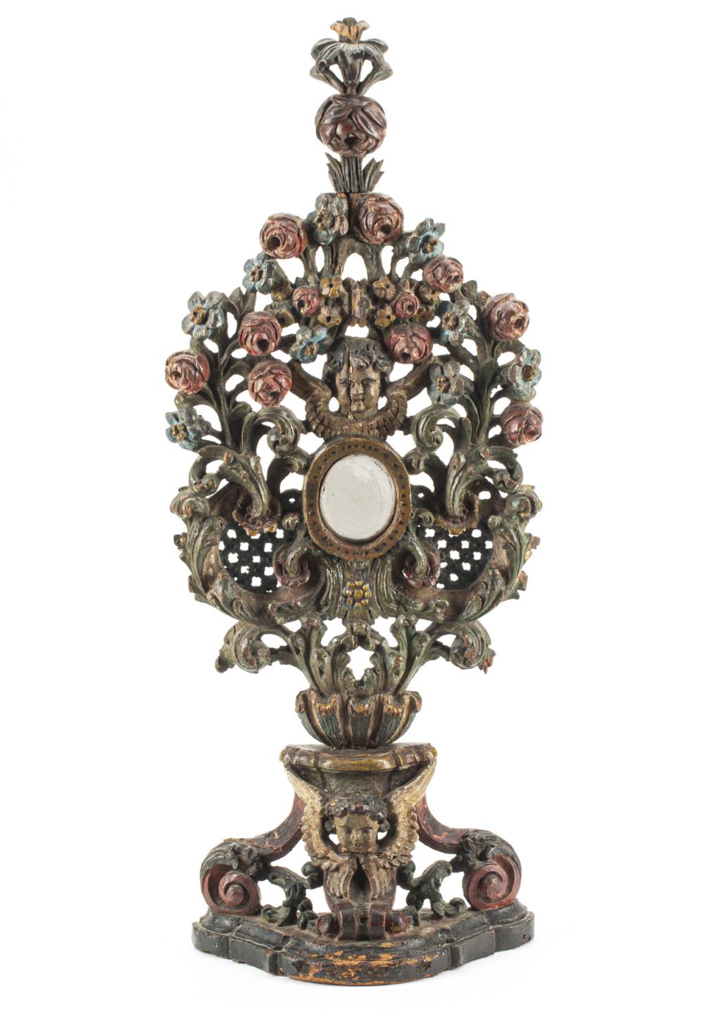 ITALIAN CARVED AND POLYCHROMED WOOD