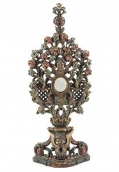 ITALIAN CARVED AND POLYCHROMED