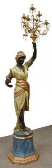 ITALIAN CARVED BLACKAMOOR SEVE