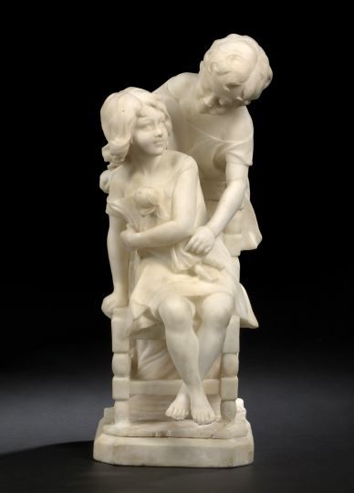 Italian Carved Carrara Marble Group