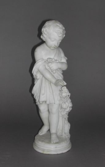 Italian Carved Carrara Marble Salon