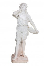 ITALIAN CARVED CARRERA MARBLE