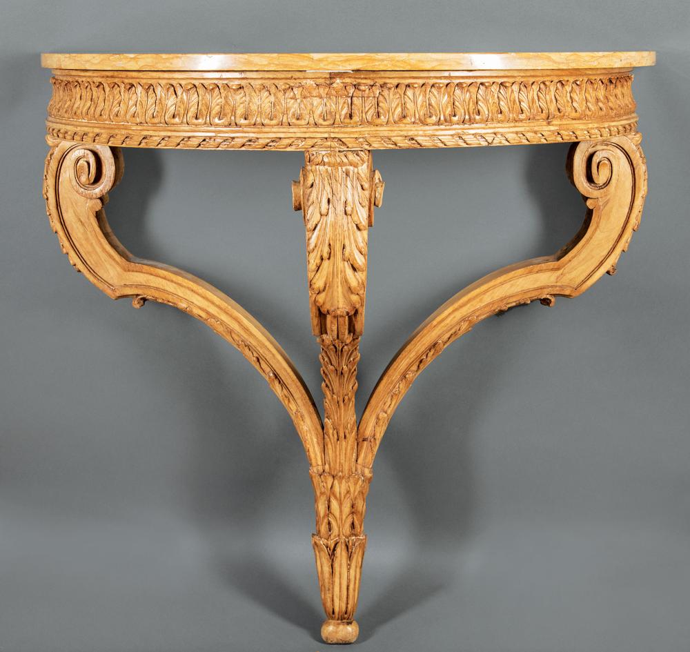 ITALIAN CARVED FRUITWOOD CONSOLE