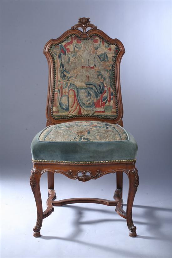 ITALIAN CARVED FRUITWOOD SIDE CHAIR