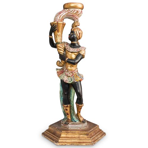 ITALIAN CARVED GILT WOOD BLACKAMOOR