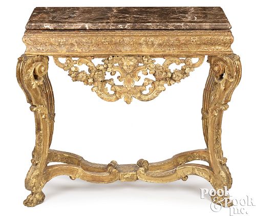 ITALIAN CARVED GILTWOOD CONSOLE