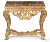ITALIAN CARVED GILTWOOD CONSOL