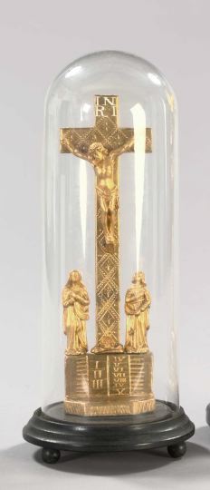 Italian Carved Giltwood Crucifixion