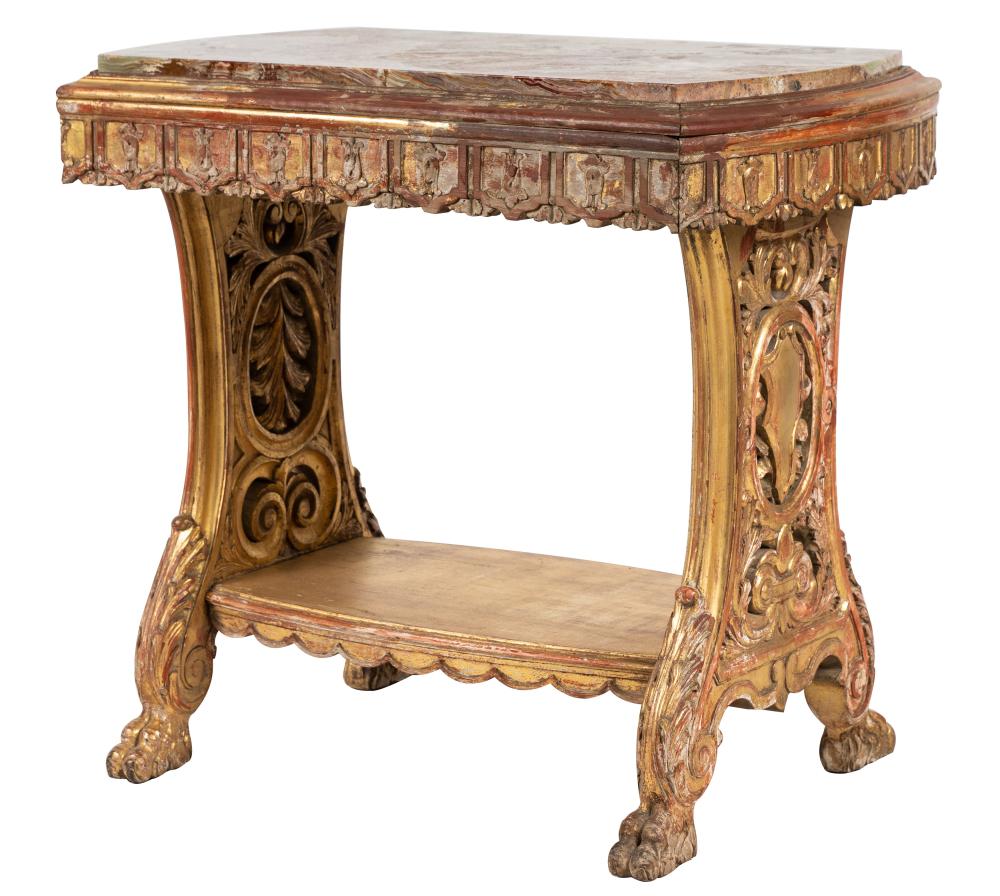 ITALIAN CARVED GILTWOOD SIDE