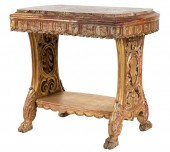 ITALIAN CARVED GILTWOOD SIDE T