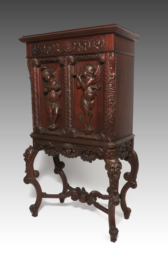 ITALIAN CARVED MAHOGANY MUSIC