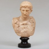 ITALIAN CARVED MARBLE BUST OF