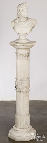 ITALIAN CARVED MARBLE BUST ON