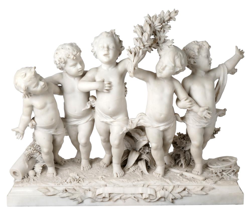 ITALIAN CARVED MARBLE FIGURAL
