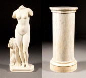 Italian carved marble figure: