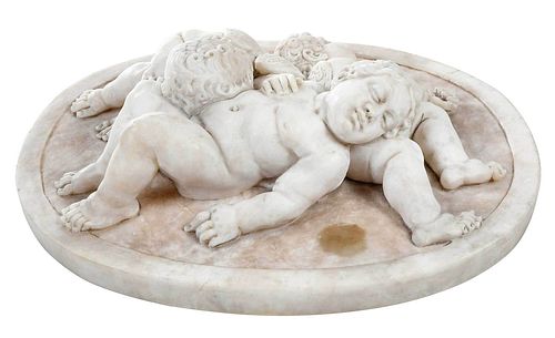 ITALIAN CARVED MARBLE PLAQUE19th