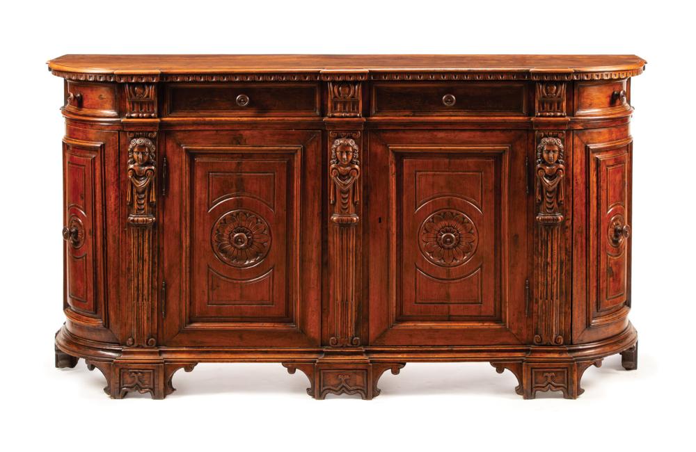 ITALIAN CARVED WALNUT BUFFET