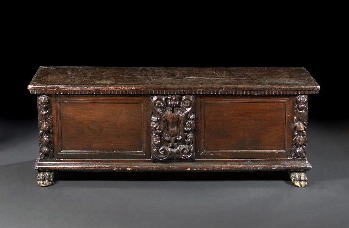 Italian Carved Walnut Cassone, 