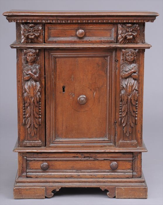 ITALIAN CARVED WALNUT CREDENZA