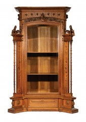 ITALIAN CARVED WALNUT DISPLAY