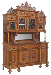 ITALIAN CARVED WALNUT DISPLAY