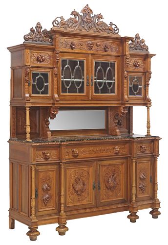 ITALIAN CARVED WALNUT DISPLAY