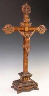 ITALIAN CARVED WALNUT MARQUETR
