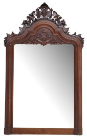 ITALIAN CARVED WALNUT OVERMANT