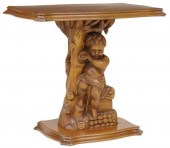 ITALIAN CARVED WALNUT PUTTO CO