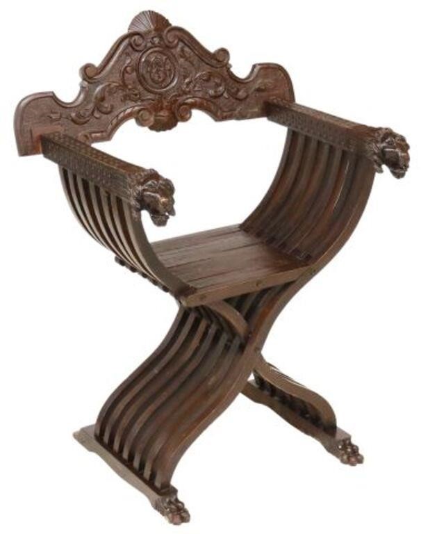 ITALIAN CARVED WALNUT SAVONAROLA