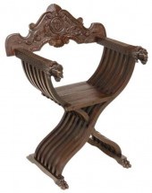 ITALIAN CARVED WALNUT SAVONARO
