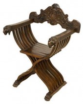 ITALIAN CARVED WALNUT SAVONARO
