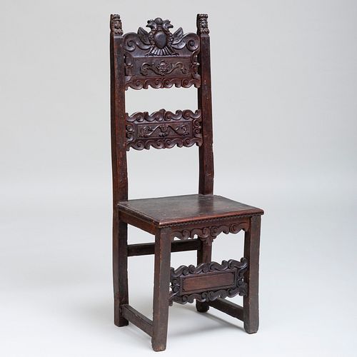ITALIAN CARVED WALNUT SIDE