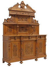 ITALIAN CARVED WALNUT SIDEBOAR
