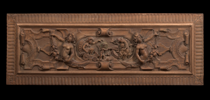 Italian Carved Walnut Supra Porta