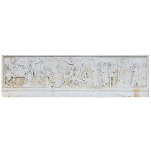 ITALIAN CARVED WHITE MARBLE