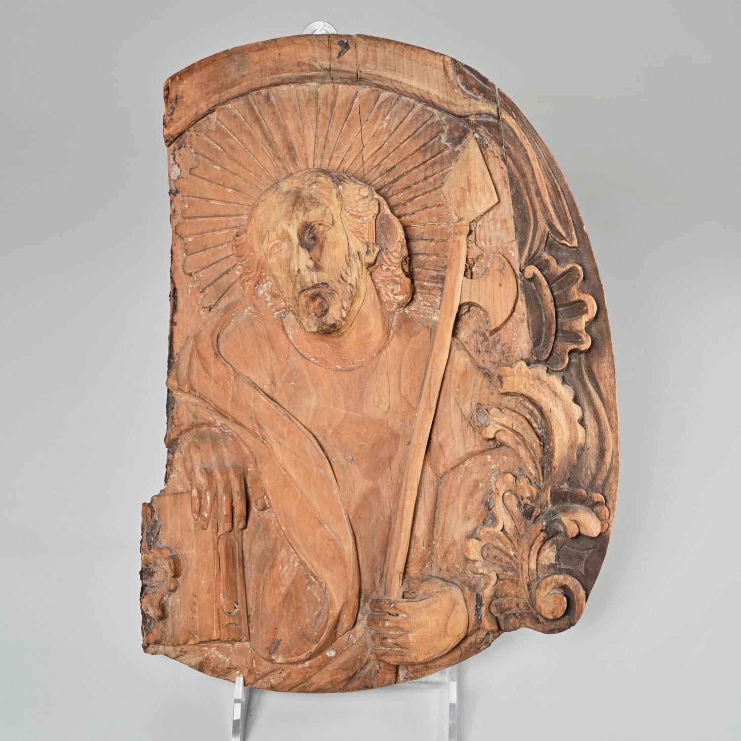 ITALIAN CARVED WOOD RELIEF PLAQUE
