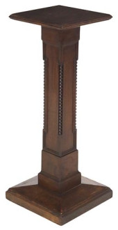 ITALIAN CARVED WOOD SQUARE PED