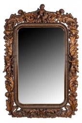 ITALIAN CARVED WOOD WALL MIRRO