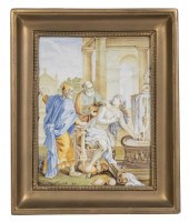 ITALIAN CASTELLI MAIOLICA PLAQ