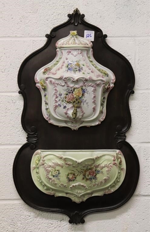Italian ceramic lavabo mounted on a
