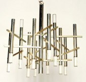 ITALIAN CHROME CHANDELIER BY G